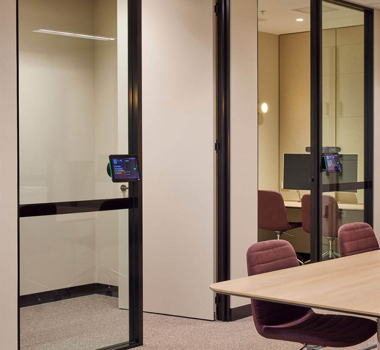 Meeting booths at Growthpoint Properties office, Martin Place Australia
