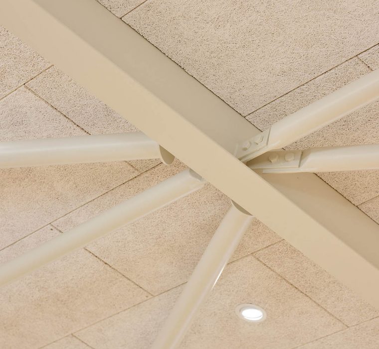 Ceiling detail at St. Anthony's Parish Primary School Australia.