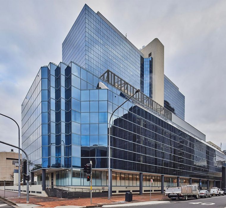 Open plan office workspace fitout for government agency Parramatta Australia