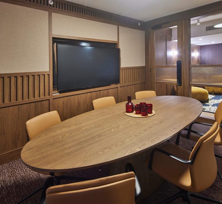 Contemporary meeting rooms at W Property office in Martin Place, Sydney, NSW, Australia